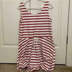 Red stripe dress